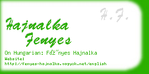 hajnalka fenyes business card